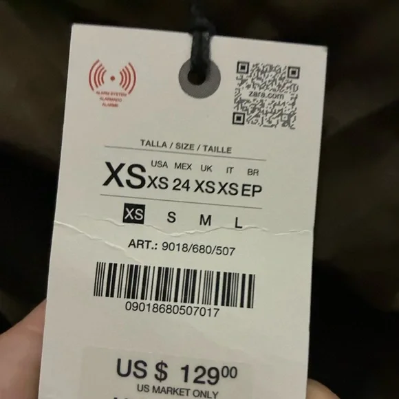 Zara NWT satin effect bloomer jumpsuit ZW Collection 9018/680 - Picture 13 of 13